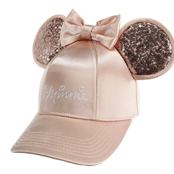 Disney Accessories - Minnie Mouse Rose Gold Bling Ears Hat